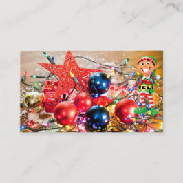 Textmall för Juldekorator-Anpassningsbar Visitkort