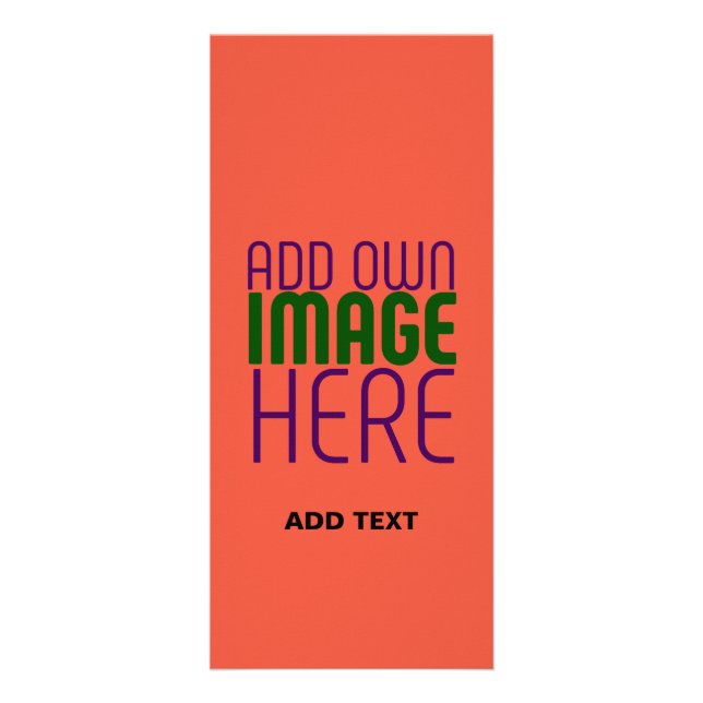TEXTMALL FÖR MODERN EDITABEL TOMATO RED IMAGE REKLAMKORT (Framsidan)