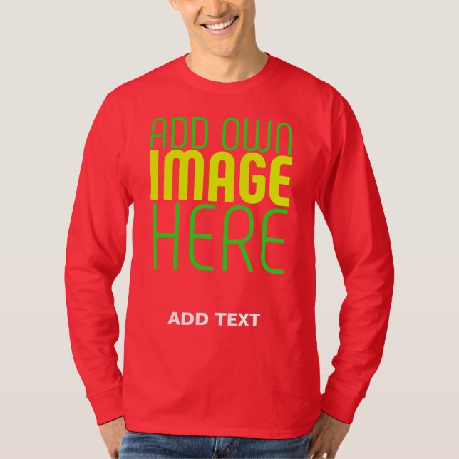 TEXTMALL FÖR MODERN EDITABLE CUTE DEEP RED IMAGE T SHIRT (Framsida)