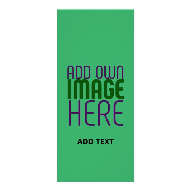 TEXTMALL FÖR MODERN EDITABLE EMERALD GRÖNT IMAGE REKLAMKORT (Framsidan)