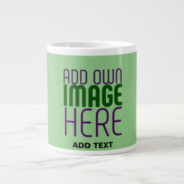 TEXTMALL FÖR MODERN EDITABLE MINT GRÖNT BILD JUMBO MUGG