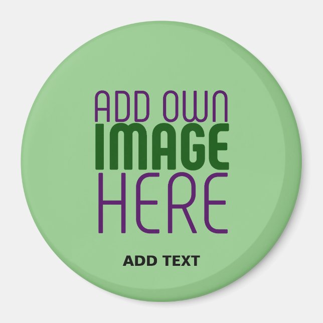 TEXTMALL FÖR MODERN EDITABLE MINT GRÖNT BILD MAGNET (Framsidan)