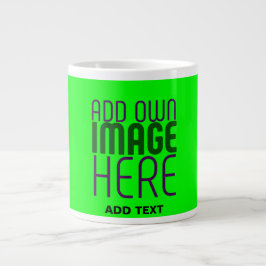 TEXTMALL FÖR MODERN EDITABLE NEON GRÖNT IMAGE JUMBO MUGG