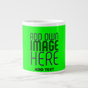 TEXTMALL FÖR MODERN EDITABLE NEON GRÖNT IMAGE JUMBO MUGG