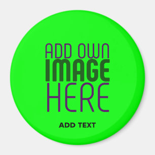 TEXTMALL FÖR MODERN EDITABLE NEON GRÖNT IMAGE MAGNET