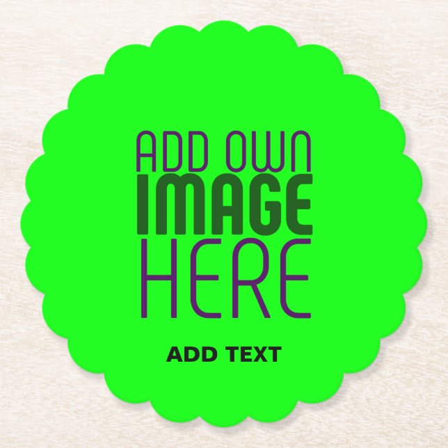 TEXTMALL FÖR MODERN EDITABLE NEON GRÖNT IMAGE UNDERLÄGG PAPPER (Framsida)