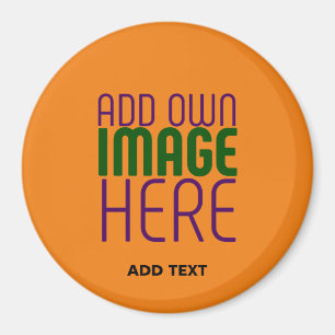 TEXTMALL FÖR MODERN EDITABLE ORANGE IMAGE-MÖRK MAGNET