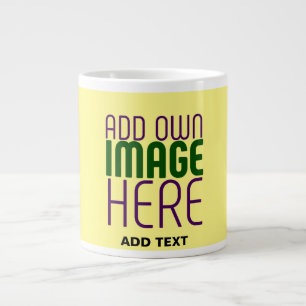 TEXTMALL FÖR MODERN EDITABLE PASTEL-GULT JUMBO MUGG