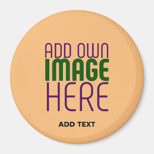 TEXTMALL FÖR MODERN EDITABLE PEACH ORANGE IMAGE-TE MAGNET
