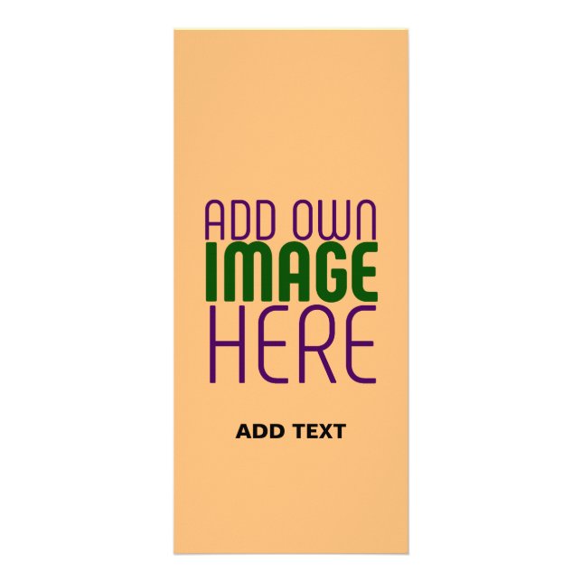 TEXTMALL FÖR MODERN EDITABLE PEACH ORANGE IMAGE-TE REKLAMKORT (Framsidan)