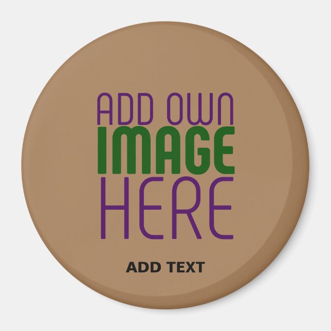 TEXTMALL FÖR MODERN REDIGERBAR ENKEL BROWN IMAGE MAGNET (Framsidan)
