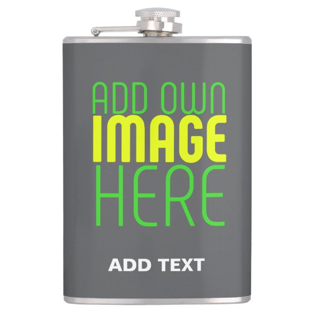 TEXTMALL FÖR MODERN REDIGERBAR ENKEL GRÅTT-IMAGE FICKPLUNTA (Framsidan)
