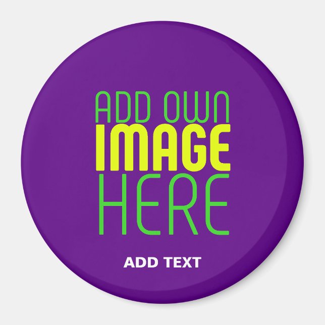TEXTMALL FÖR MODERN REDIGERBAR ENKEL INDIGO IMAGE MAGNET (Framsidan)