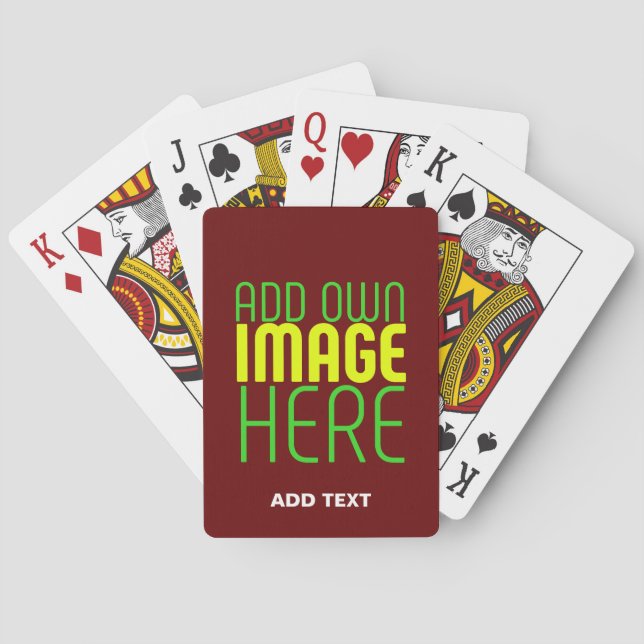 TEXTMALL FÖR MODERN REDIGERBAR ENKEL OXBLODIMAGE CASINOKORT (Baksidan)