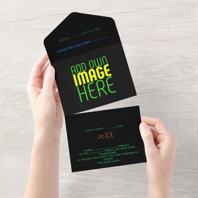 TEXTMALL FÖR MODERN REDIGERBAR ENKEL SVART BILD (Tearaway)