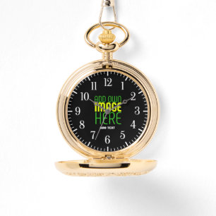 TEXTMALL FÖR MODERN REDIGERBAR ENKEL SVART BILD ARMBANDSUR