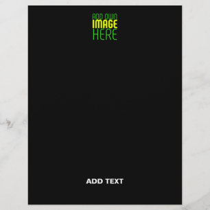 TEXTMALL FÖR MODERN REDIGERBAR ENKEL SVART BILD BREVHUVUD