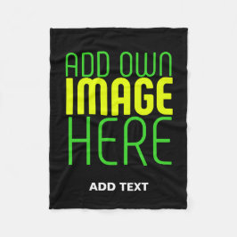 TEXTMALL FÖR MODERN REDIGERBAR ENKEL SVART BILD FLEECEFILT