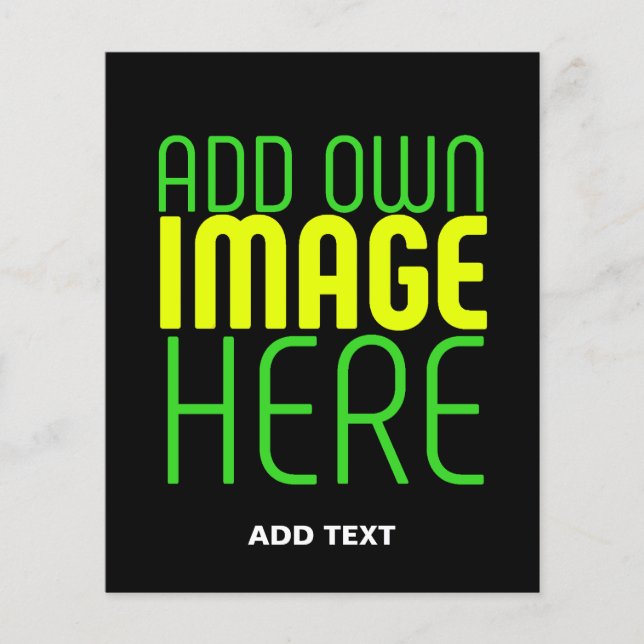 TEXTMALL FÖR MODERN REDIGERBAR ENKEL SVART BILD FLYGBLAD (Framsidan)