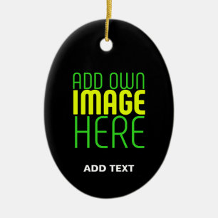 TEXTMALL FÖR MODERN REDIGERBAR ENKEL SVART BILD JULGRANSPRYDNAD KERAMIK
