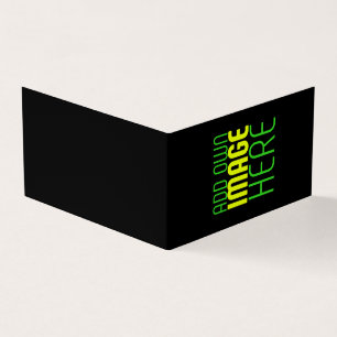 TEXTMALL FÖR MODERN REDIGERBAR ENKEL SVART BILD KORT