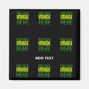 TEXTMALL FÖR MODERN REDIGERBAR ENKEL SVART BILD MAGNET