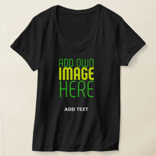 TEXTMALL FÖR MODERN REDIGERBAR ENKEL SVART BILD T SHIRT