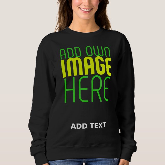TEXTMALL FÖR MODERN REDIGERBAR ENKEL SVART BILD T SHIRT (Framsida)