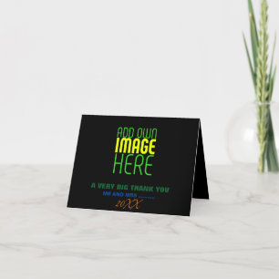 TEXTMALL FÖR MODERN REDIGERBAR ENKEL SVART BILD TACK KORT