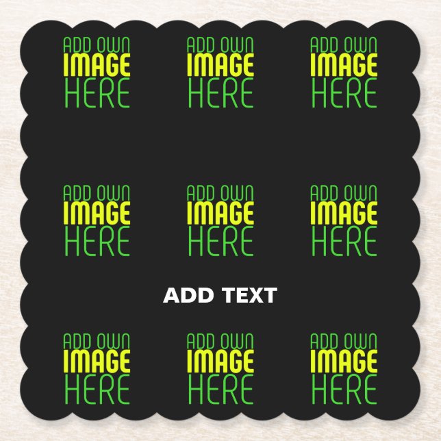 TEXTMALL FÖR MODERN REDIGERBAR ENKEL SVART BILD UNDERLÄGG PAPPER (Framsida)