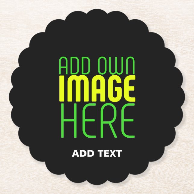 TEXTMALL FÖR MODERN REDIGERBAR ENKEL SVART BILD UNDERLÄGG PAPPER (Framsida)