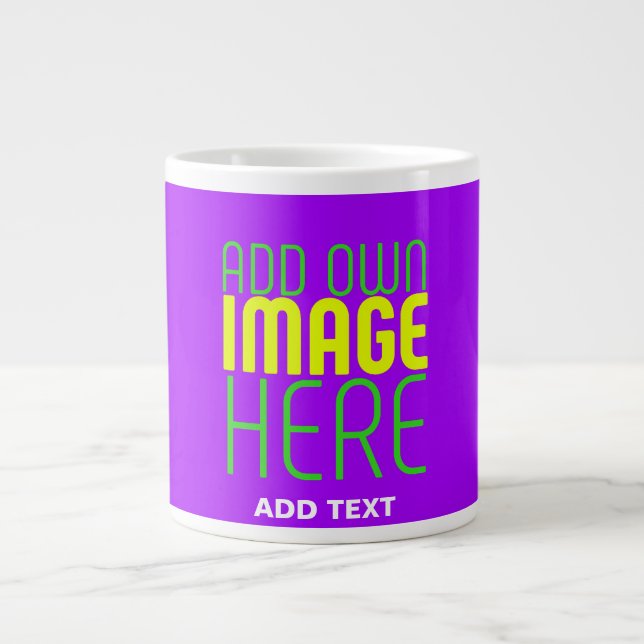 TEXTMALL FÖR MODERN REDIGERBAR ENKEL VIOLET IMAGE JUMBO MUGG (Framsidan)