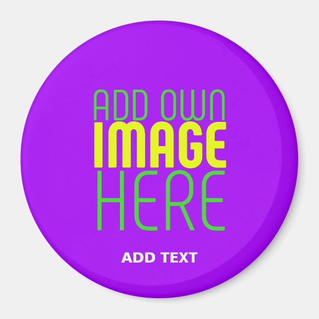 TEXTMALL FÖR MODERN REDIGERBAR ENKEL VIOLET IMAGE MAGNET (Framsidan)