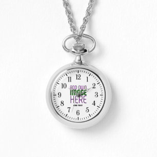 TEXTMALL FÖR MODERN REDIGERBAR ENKEL VITE BILD ARMBANDSUR