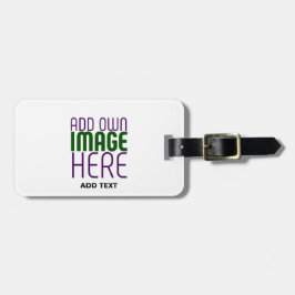 TEXTMALL FÖR MODERN REDIGERBAR ENKEL VITE BILD BAGAGEBRICKA