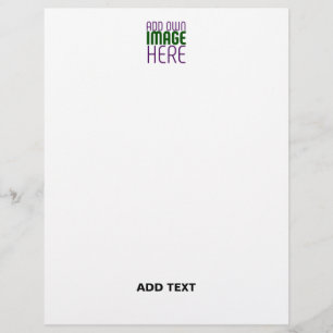 TEXTMALL FÖR MODERN REDIGERBAR ENKEL VITE BILD BREVHUVUD
