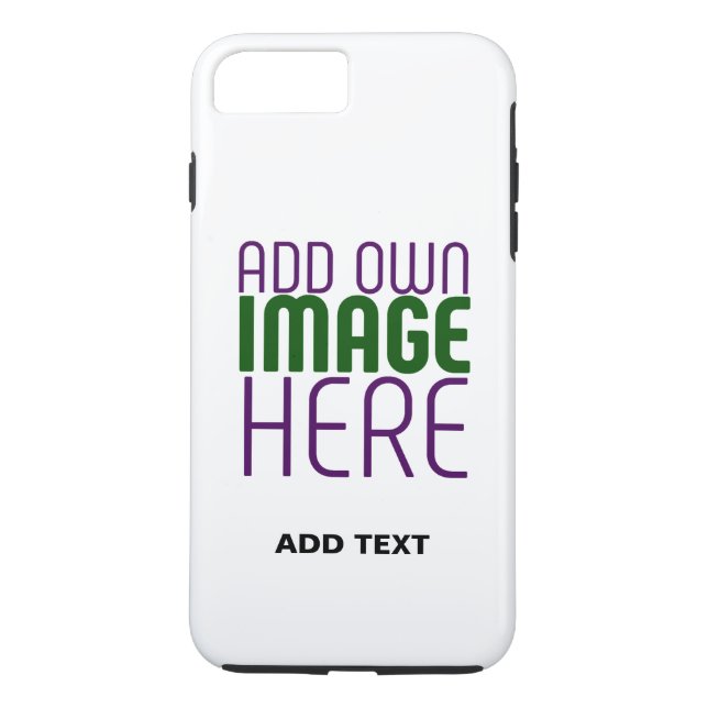 TEXTMALL FÖR MODERN REDIGERBAR ENKEL VITE BILD Case-Mate iPhone SKAL (Baksida)