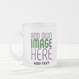 TEXTMALL FÖR MODERN REDIGERBAR ENKEL VITE BILD FROSTAD GLASMUGG