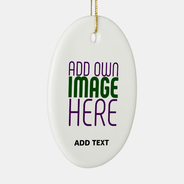 TEXTMALL FÖR MODERN REDIGERBAR ENKEL VITE BILD JULGRANSPRYDNAD KERAMIK (Höger)