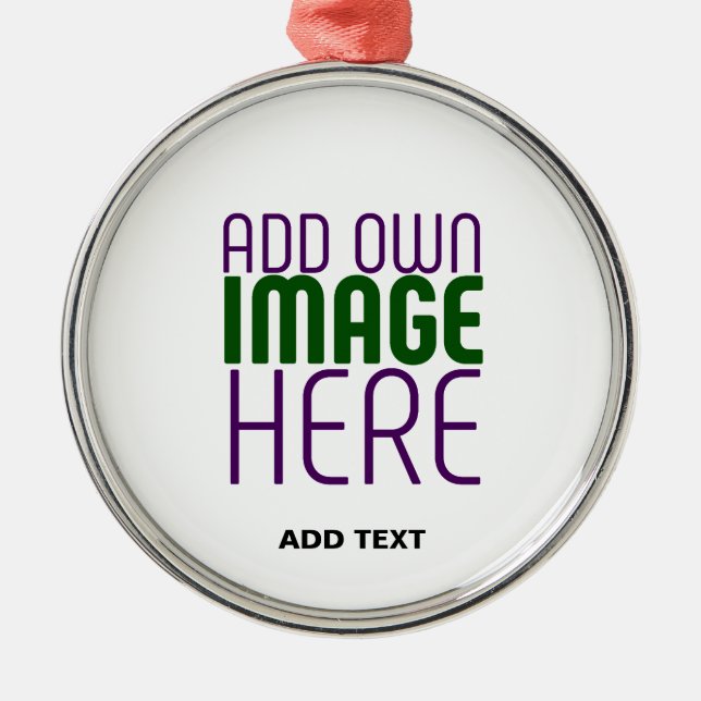 TEXTMALL FÖR MODERN REDIGERBAR ENKEL VITE BILD JULGRANSPRYDNAD METALL (Framsidan)