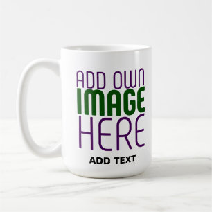 TEXTMALL FÖR MODERN REDIGERBAR ENKEL VITE BILD KAFFEMUGG