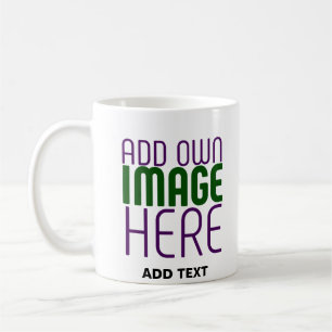 TEXTMALL FÖR MODERN REDIGERBAR ENKEL VITE BILD KAFFEMUGG