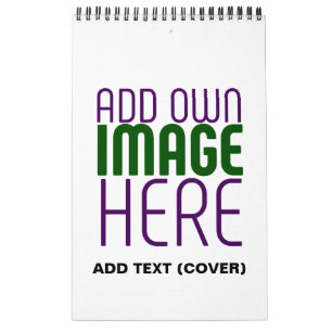TEXTMALL FÖR MODERN REDIGERBAR ENKEL VITE BILD KALENDER