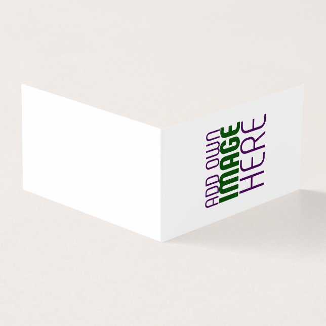 TEXTMALL FÖR MODERN REDIGERBAR ENKEL VITE BILD KORT (Utsida)