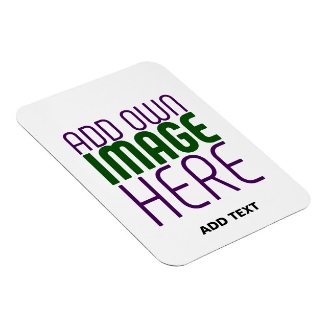 TEXTMALL FÖR MODERN REDIGERBAR ENKEL VITE BILD MAGNET (Högersidan)