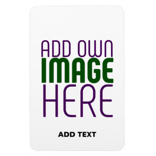 TEXTMALL FÖR MODERN REDIGERBAR ENKEL VITE BILD MAGNET