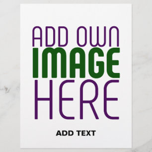 TEXTMALL FÖR MODERN REDIGERBAR ENKEL VITE BILD REKLAMBLAD