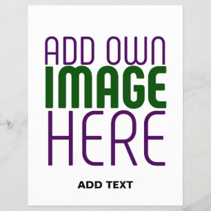 TEXTMALL FÖR MODERN REDIGERBAR ENKEL VITE BILD REKLAMBLAD