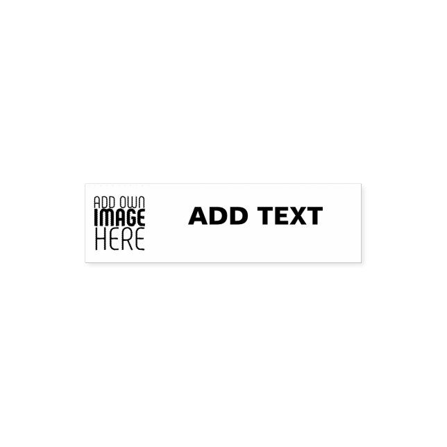 TEXTMALL FÖR MODERN REDIGERBAR ENKEL VITE BILD SJÄLVFÄRGANDE STÄMPEL (Design)