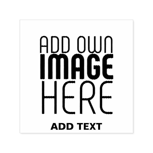 TEXTMALL FÖR MODERN REDIGERBAR ENKEL VITE BILD SJÄLVFÄRGANDE STÄMPEL (Design)